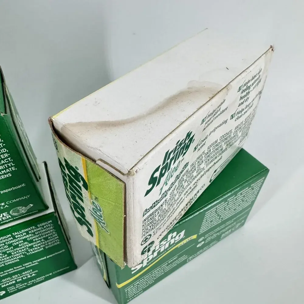 Irish Spring Aloe Deodorant Soap Bath Size 4pc No flax seed Discontinued